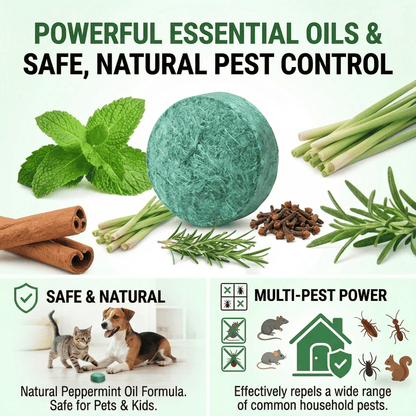 💥HOT SALE 50%OFF💥🟢 Natural Peppermint Rodent Repellent Tablets – 12 Pack