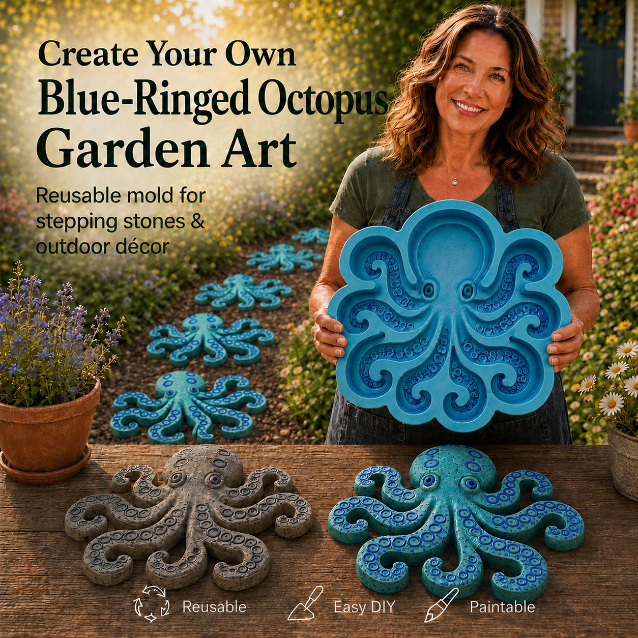 💥 LAST DAY 49% OFF – 🌊 Ocean Garden Art Mold | Buy 2, Free Shipping
