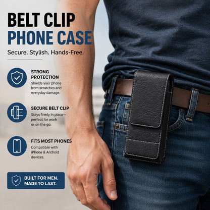 🏆 Last Day Special Price ! 🔥Waist Belt Cell Phone Pouch 📱 Multi-Pocket Leather Holster with Card Holder