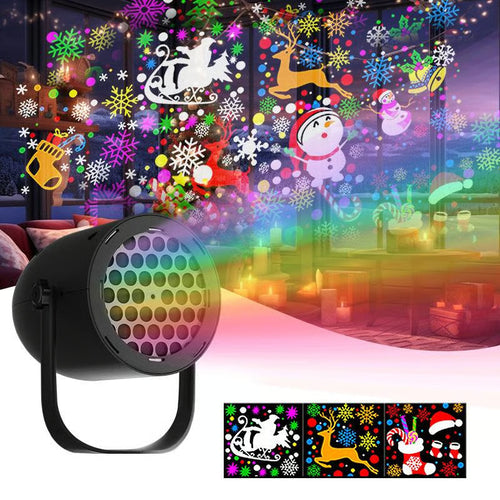 🌈💫Magical Christmas LED Projector✨ – 16 Stunning Holiday Patterns to Light Up Your Home!✨