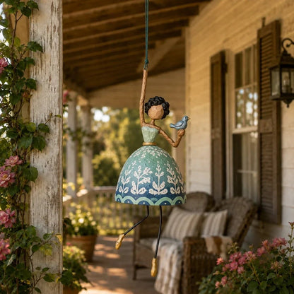 💃 Whimsical Dancing Lady Hanging Ornament – Charming Floral Home Decor 🌸