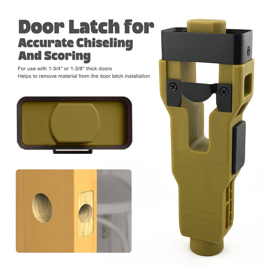 🚪Professional Door Latch Installation Template Jig, Door Lock Mounting Guide Tool