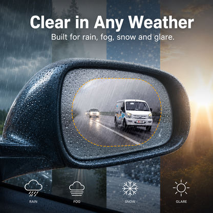 💧 Clear View Mirror Film – Rainproof & Anti-Fog