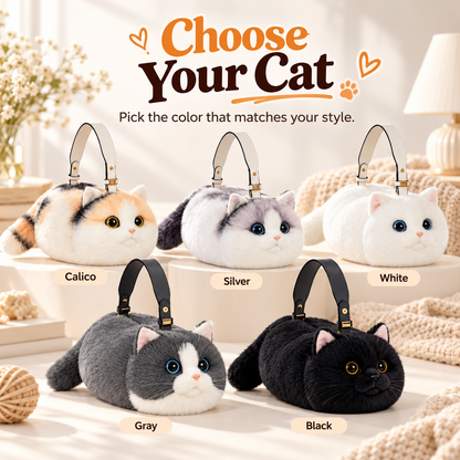 🐱 Plush Cat Handbag – Ultra-Soft Kitty Purse for Cat Lovers & Cute Everyday Outfits