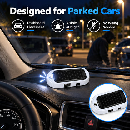 🚗 53% OFF Solar Car Security Warning Light – Wireless Flashing LED Deterrent
