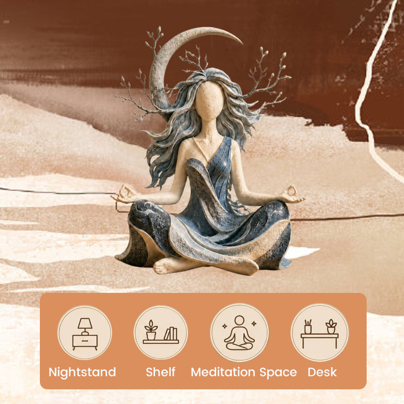 🌿 Serene Goddess of Nature Sculpture – Earth Peace Statue 🧘