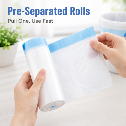 🏡 Heavy-Duty 4-Gallon Drawstring Trash Bags