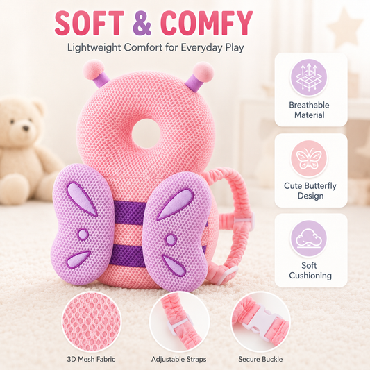 👶 Baby Head Protection Cushion Pad Toddler Walking Crawling Safety Pillow 🦋