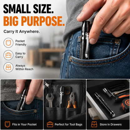🔦 Telescopic Magnetic LED Pickup Tool Flashlight 🧲