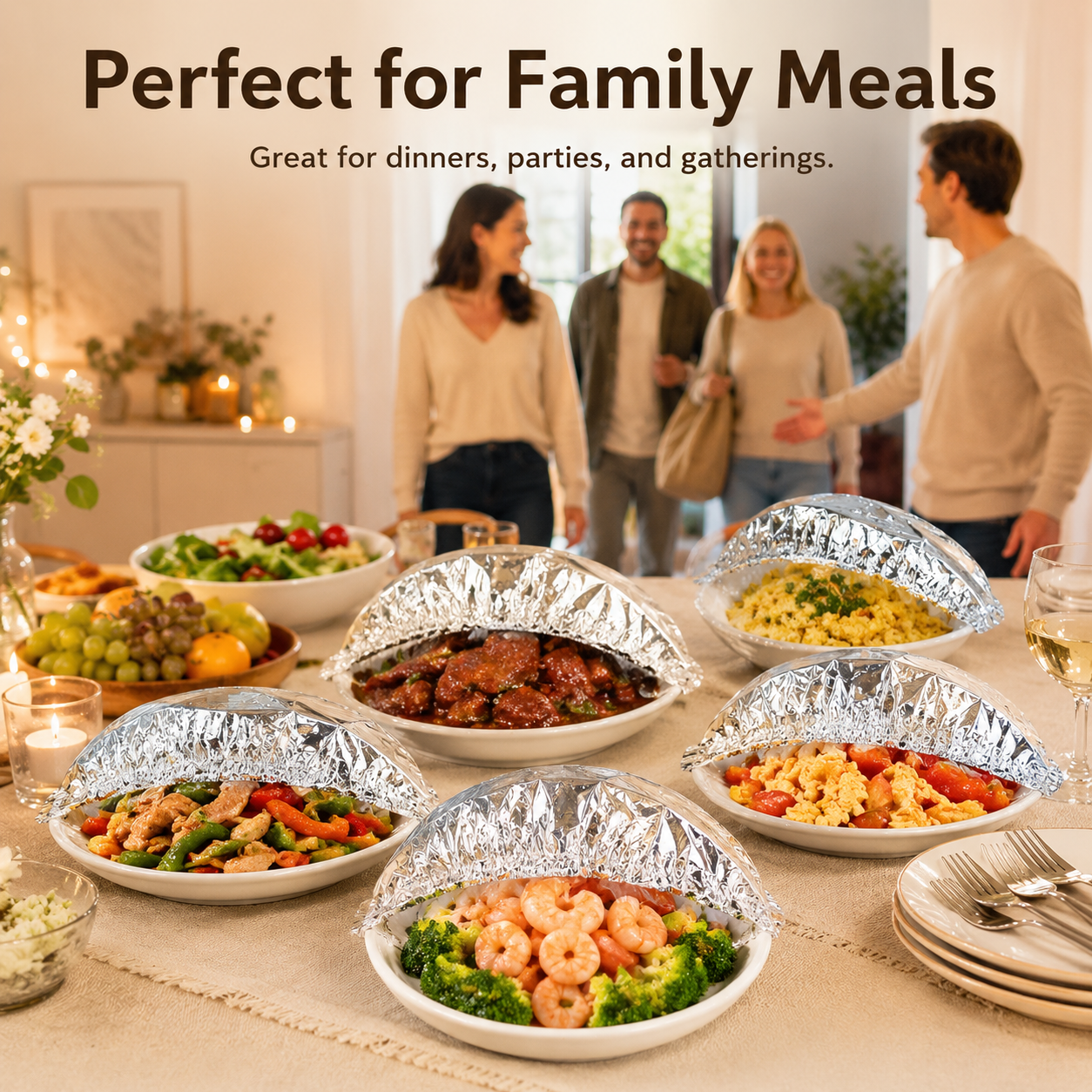🔥 Reusable Thermal Dish Covers – Keep Food Warm & Fresh Longer