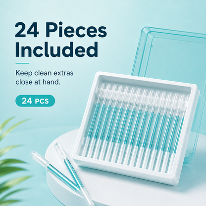 👂 24-Piece Reusable Soft Outer-Ear Cleaning Sticks Set with Storage Case 💧