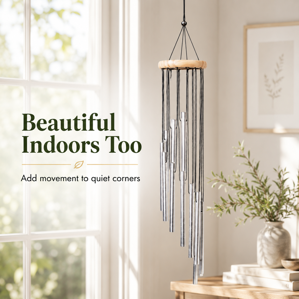 🎐 12 Tube Wind Chimes Outdoor Indoor Deep Tone Memorial Windchimes with S Hook 🌳