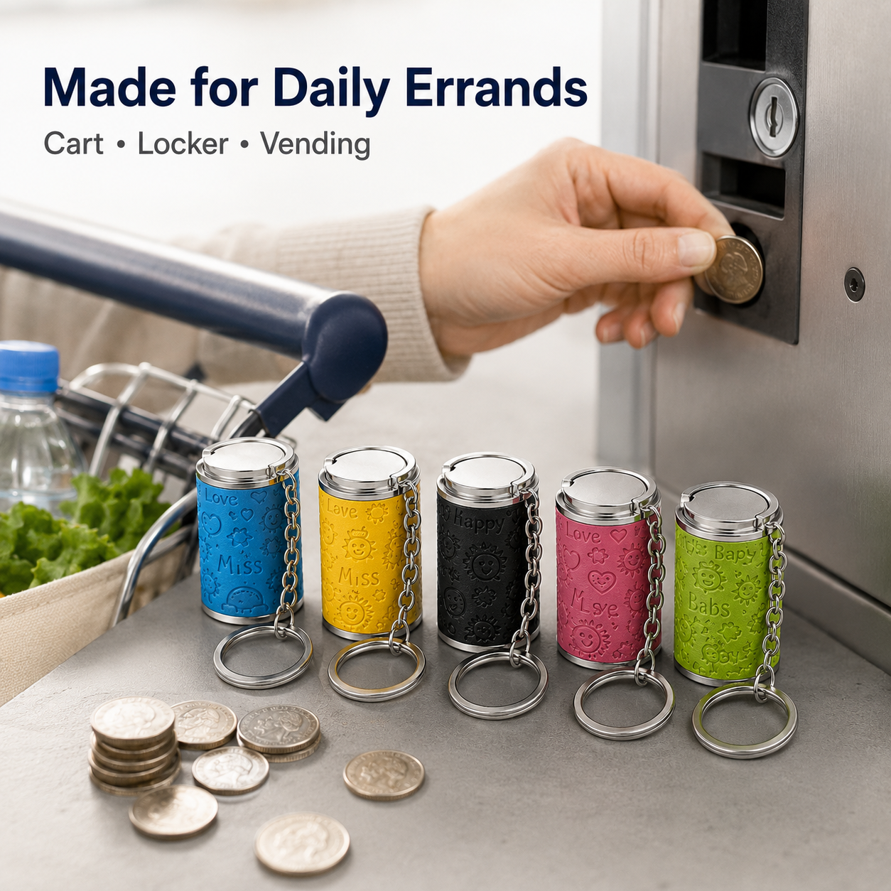 🪙 Never Lose Your Coins Again! Mini Coin Storage Keychain 🔑💼