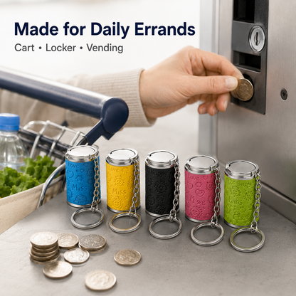 🪙 Never Lose Your Coins Again! Mini Coin Storage Keychain 🔑💼