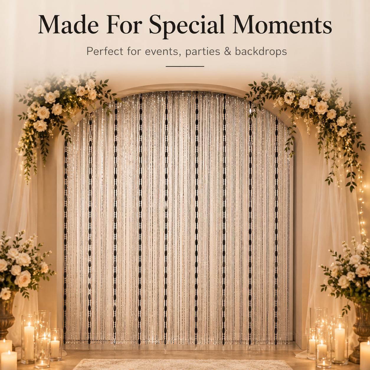 ✨ Elegant Beaded String Door Curtain 🚪
