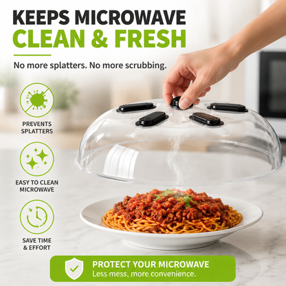 🧲 Magnetic Microwave Splatter Cover Lid