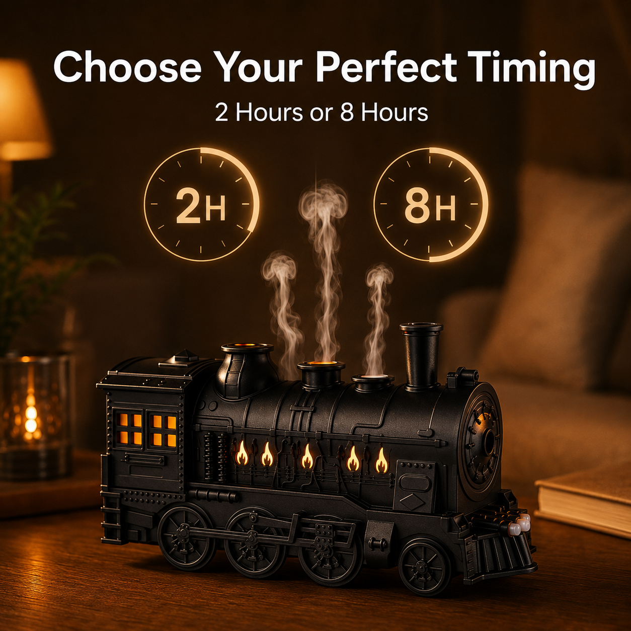 🚚 FREE SHIPPING | Vintage Steam Train Aroma Oil Diffuser & Humidifier 🚂♨️