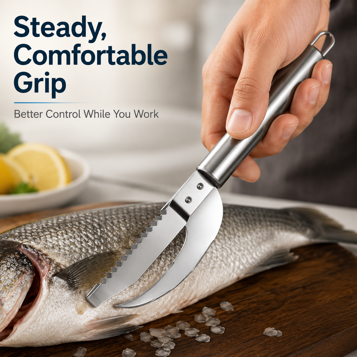 🐟 3-in-1 Stainless Steel Fish Scaler 🔪