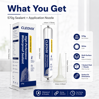 💧 High-Performance Elastic Waterproof Sealant for Leaks & Gaps (570g) 🛡️