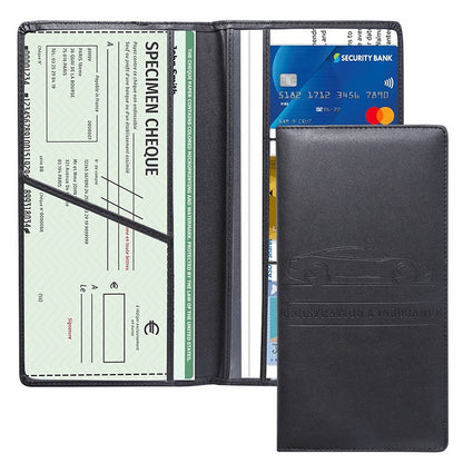🚗 PU Leather Car Document Organizer – Keep Registration & Insurance Cards Neat ✨