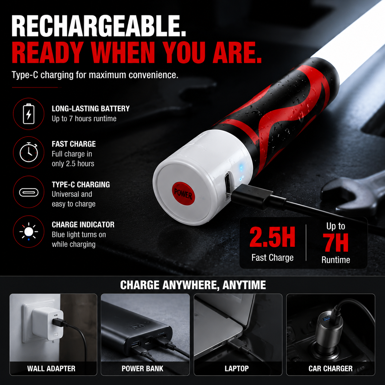 🪄 Bendable Ultra-Bright LED Flashlight Stick🪄