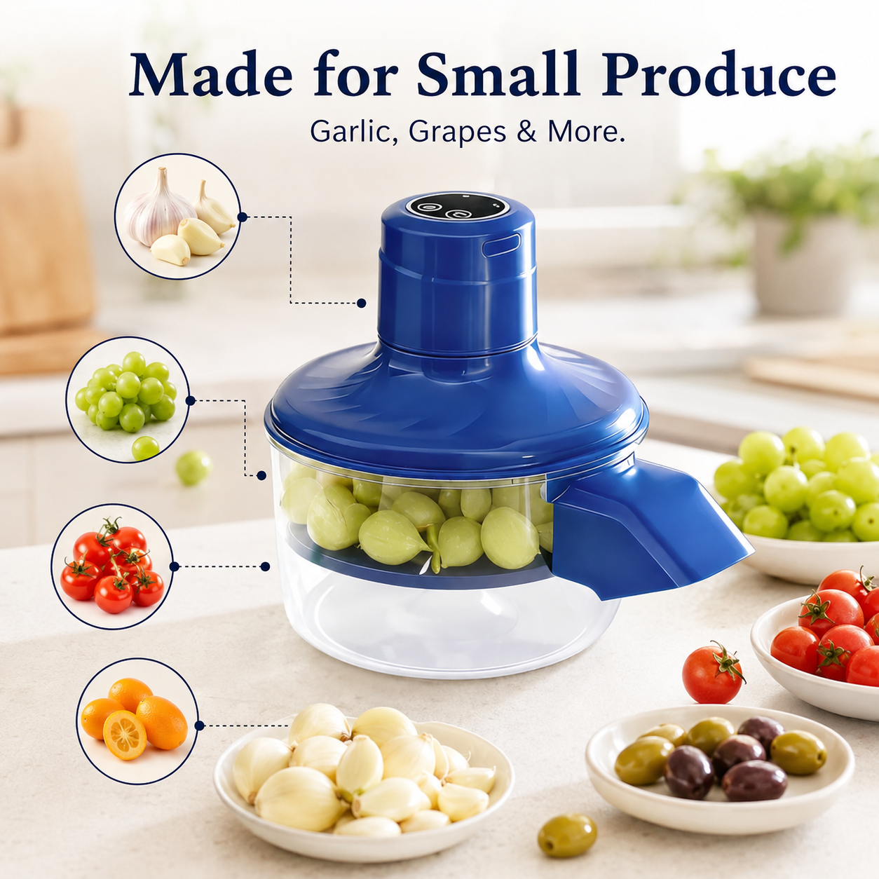 🧄 Electric Automatic Garlic & Fruit Peeler Machine 🍇
