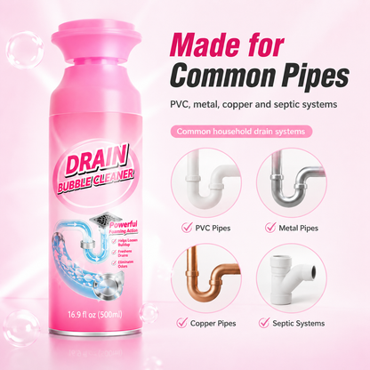⚡️ [BUY 1 GET 1 FREE] 🫧 Foaming Pipe Cleaner & Drain Deodorizer – 360° Expanding Sink Foam ✨