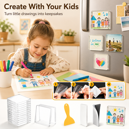 ✨ DIY Acrylic Photo Magnets