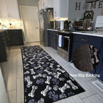 Washable Pet Paw Runner Rug - Non-Slip & Pet-Friendly