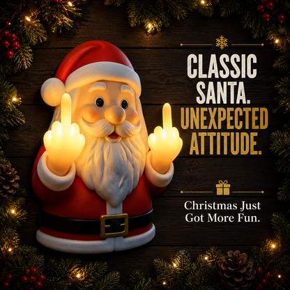 🎅 Cheeky Lighted Santa Wall Decor – Funny Holiday Humor 💡