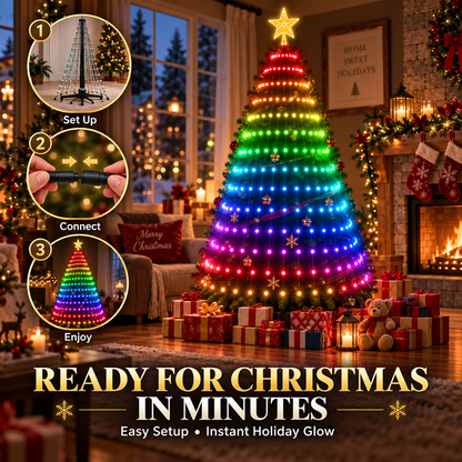 ✨ Smart RGB LED Christmas Tree with App & Music Sync Control 🎄