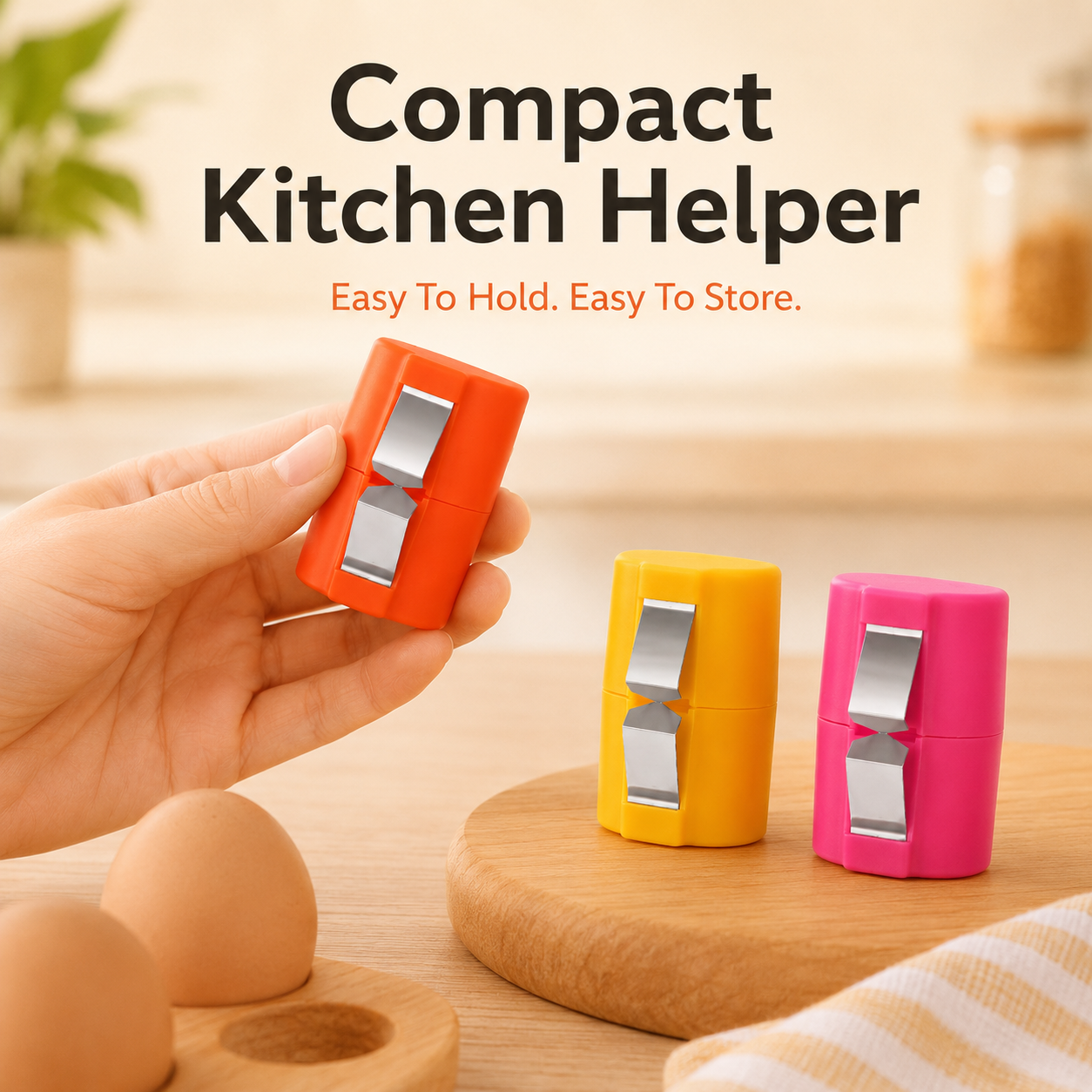🍳 Manual Stainless-Steel Egg Shell Opener & Egg Cracker Tool 🥚