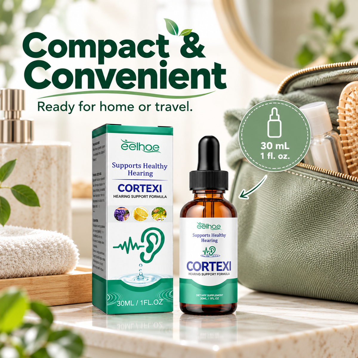 🌿 Natural Botanical Ear Care Drops with Witch Hazel & Lavender for Hygiene 💧