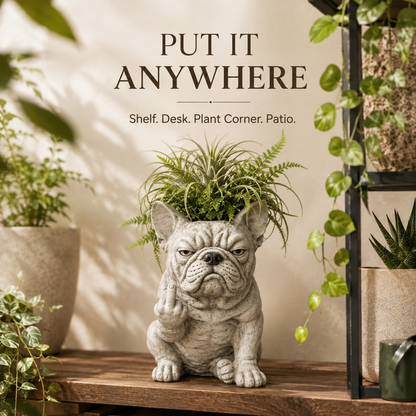 🖕 Sculptural Middle Finger Animal Planter – Quirky Succulent Pot & Gag Gift 🌿