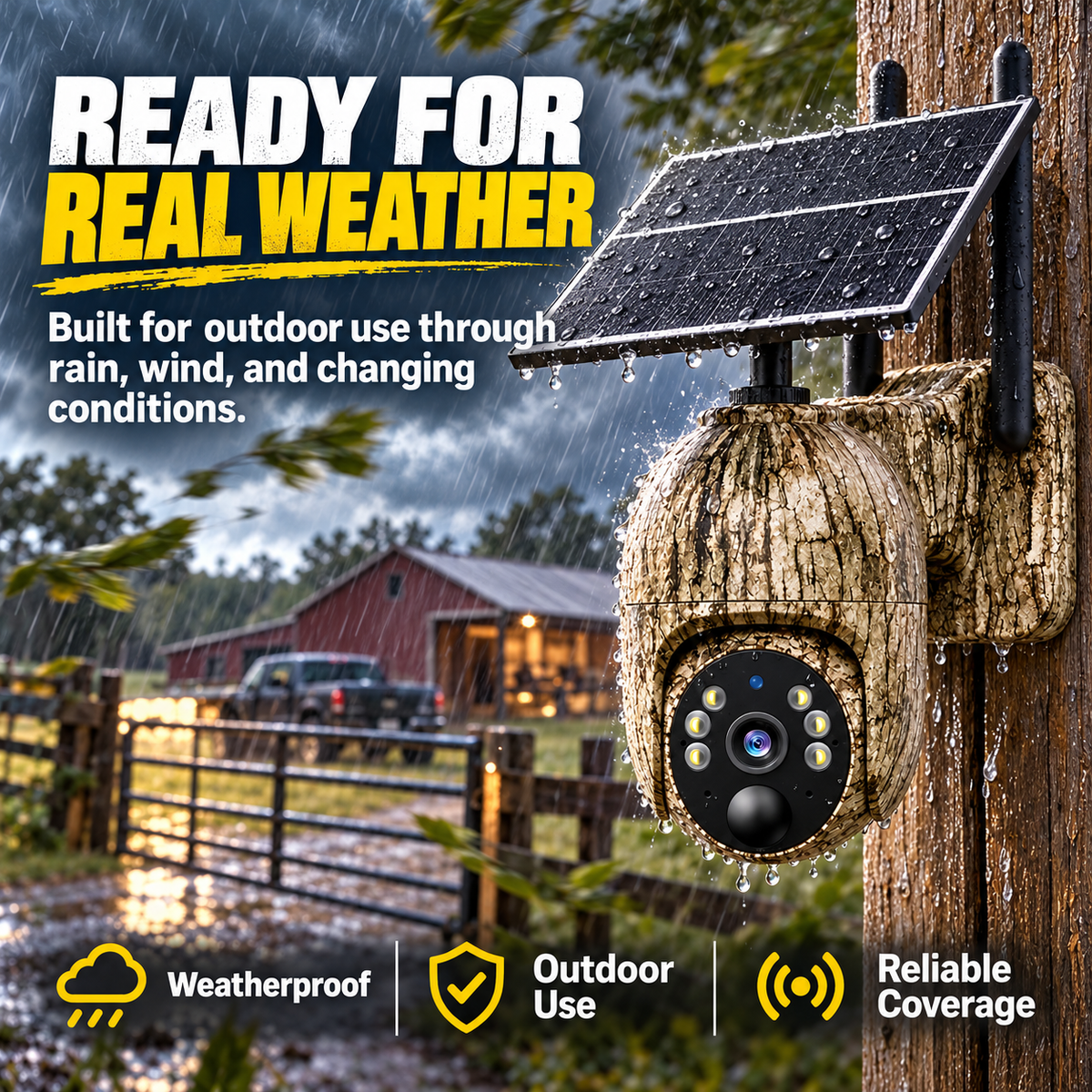 🔥 50% OFF 4G LTE Solar Security Camera – 360° Pan & Tilt, 2K Night Vision