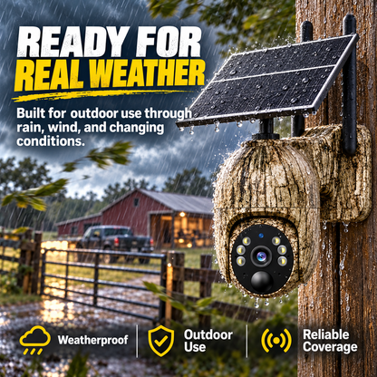 🔥 50% OFF 4G LTE Solar Security Camera – 360° Pan & Tilt, 2K Night Vision