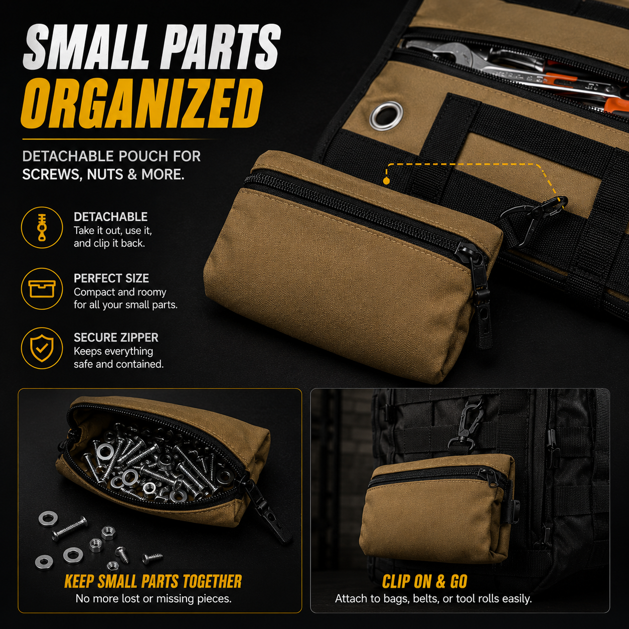 🛠️ Universal Heavy-Duty Roll-Up Tool Bag
