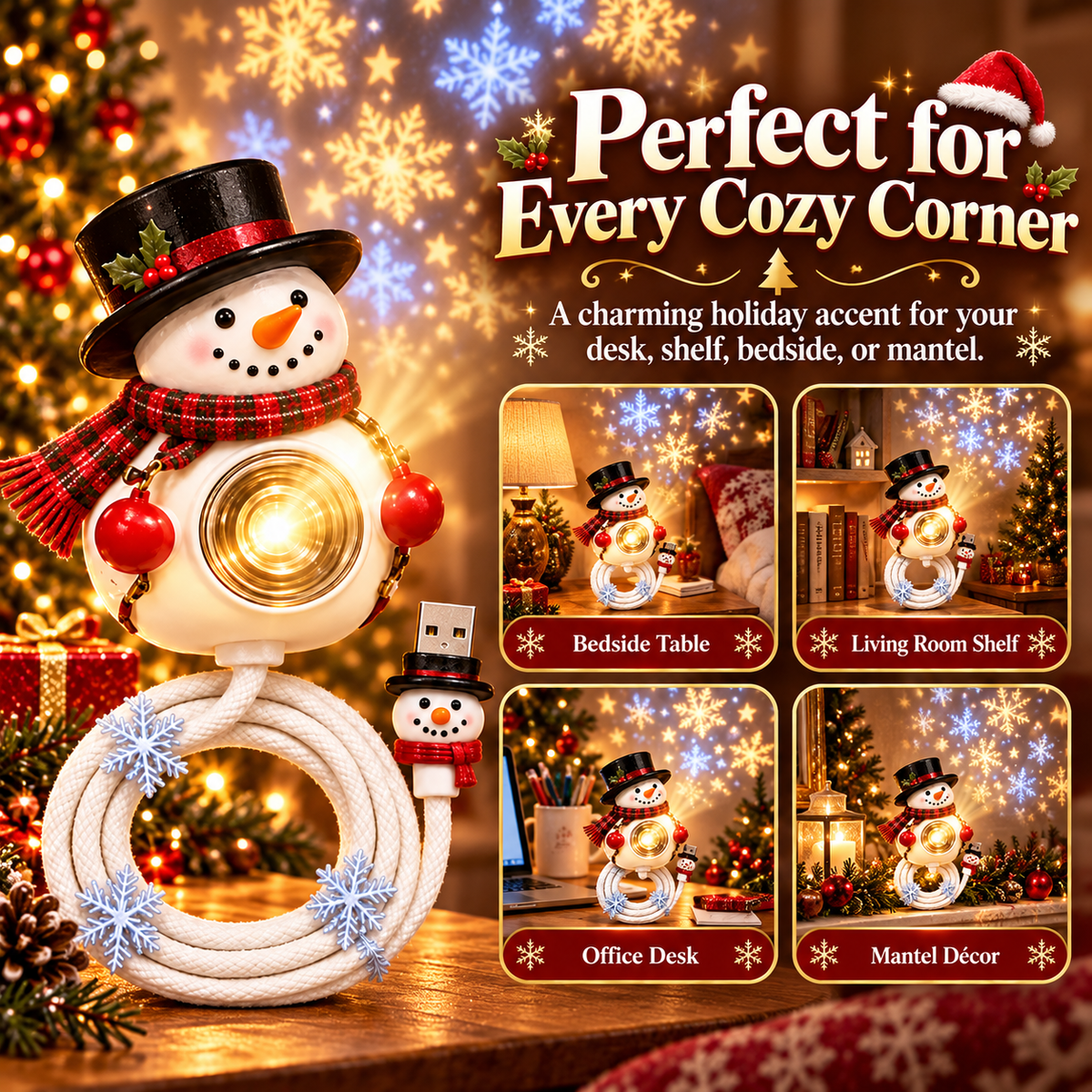 ⛄ Bring Home Holiday Magic — Snowman Christmas Projector Light With Festive Glow