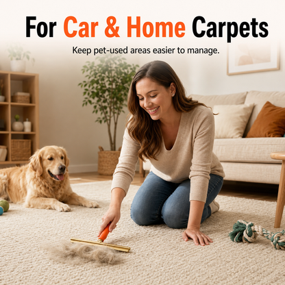 🐾 Reusable Manual Pet Hair Scraper Tool for Car Mats & Carpets 🧹