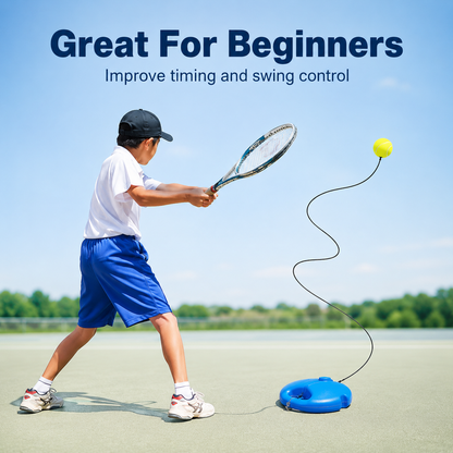 🎾 Solo Tennis Rebound Trainer Practice Baseboard with 4m Elastic Cord ⚡
