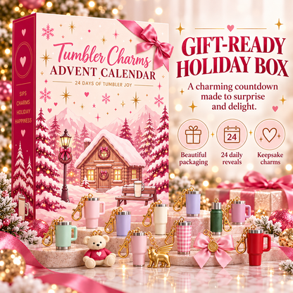 🎄 24-Day Tumbler Charm Advent Calendar – Daily Mini Surprises 🎁