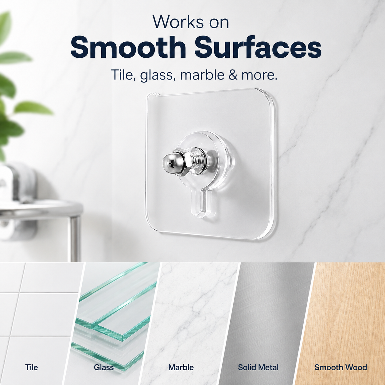 🔨 Self-Adhesive Threaded Wall Mount Screws for No-Drill Hanging 🔩