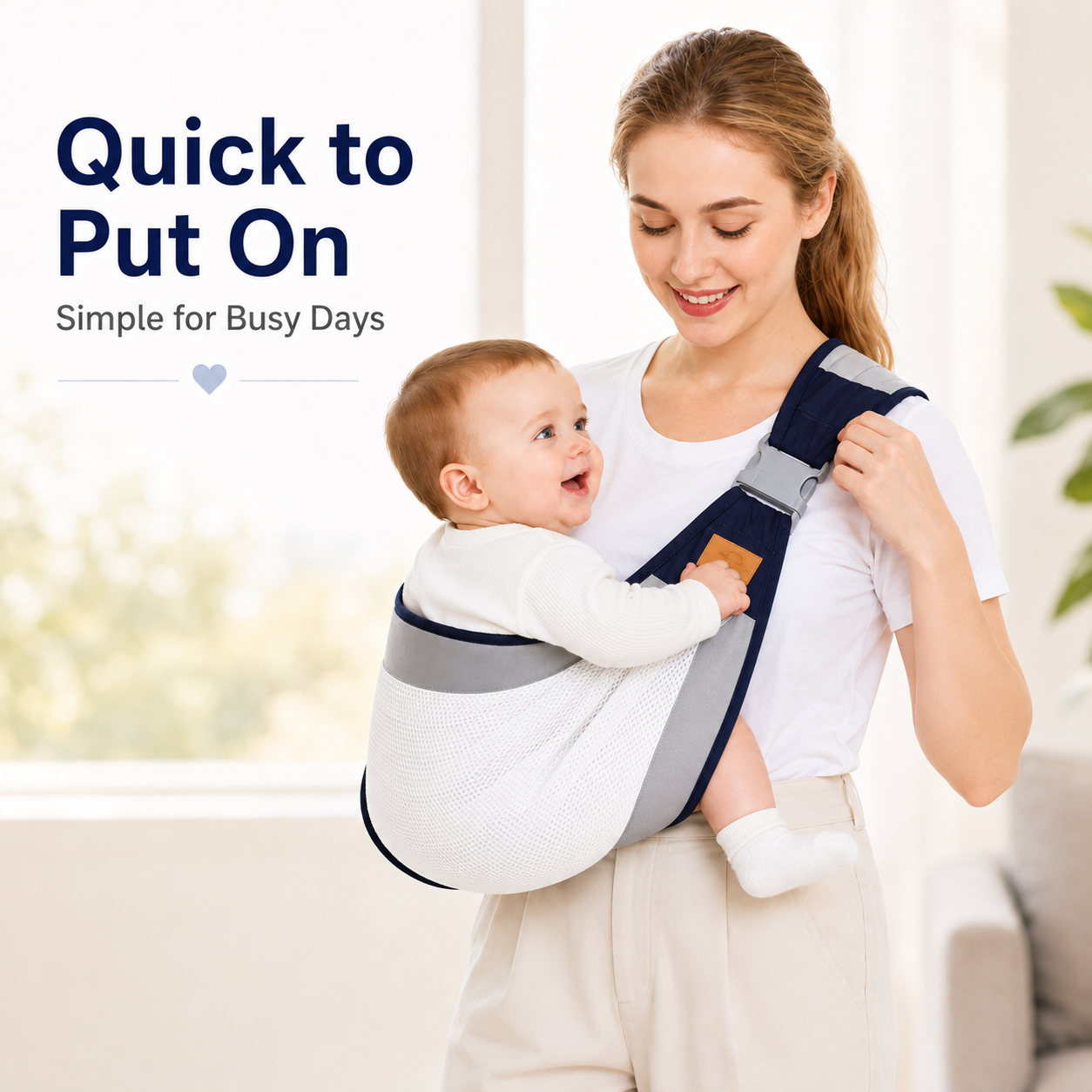 👶 Ergonomic Breathable Baby Sling Carrier with Padded Strap 🌟