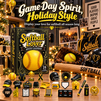 🎄 24 Days of Softball Spirit – Christmas Advent Ornament Calendar