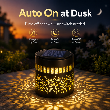 🌞 Solar Garden Light Decor ✨ Cozy Magical Evening Outdoor Glow 🌙