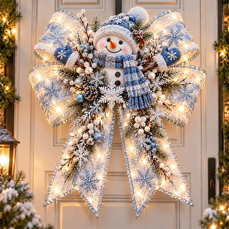 🎀 Last Day 50% OFF🔥Giant Light-Up Christmas Bows – Oversized Festive Door Decor ✨