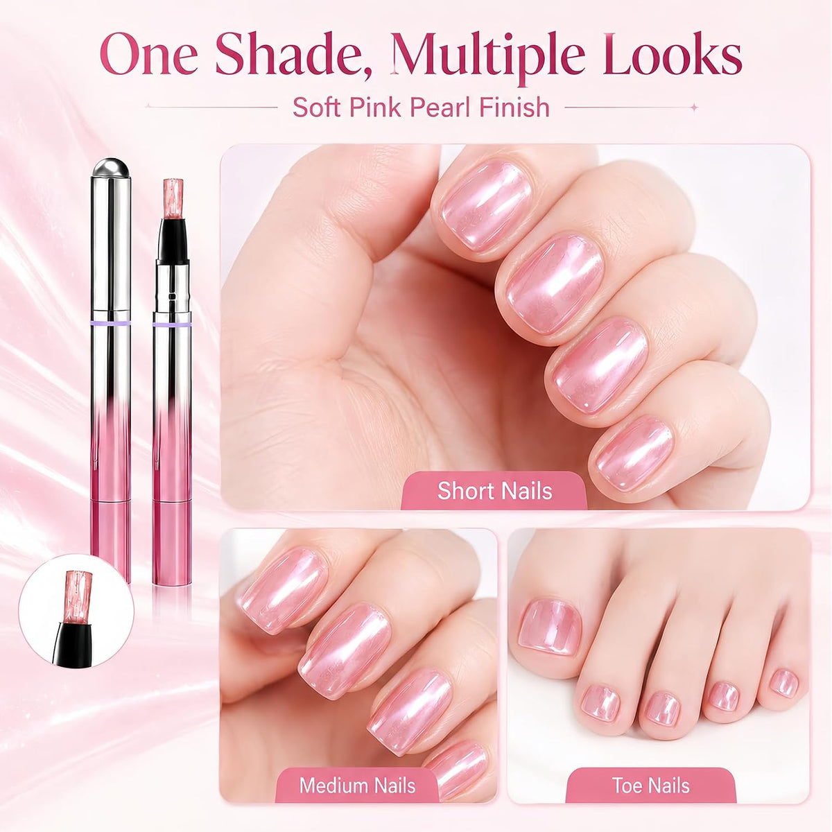 💅 2-in-1 Velvet Cat Eye Gel Nail Pen – Magnetic Shimmer Effect ✨