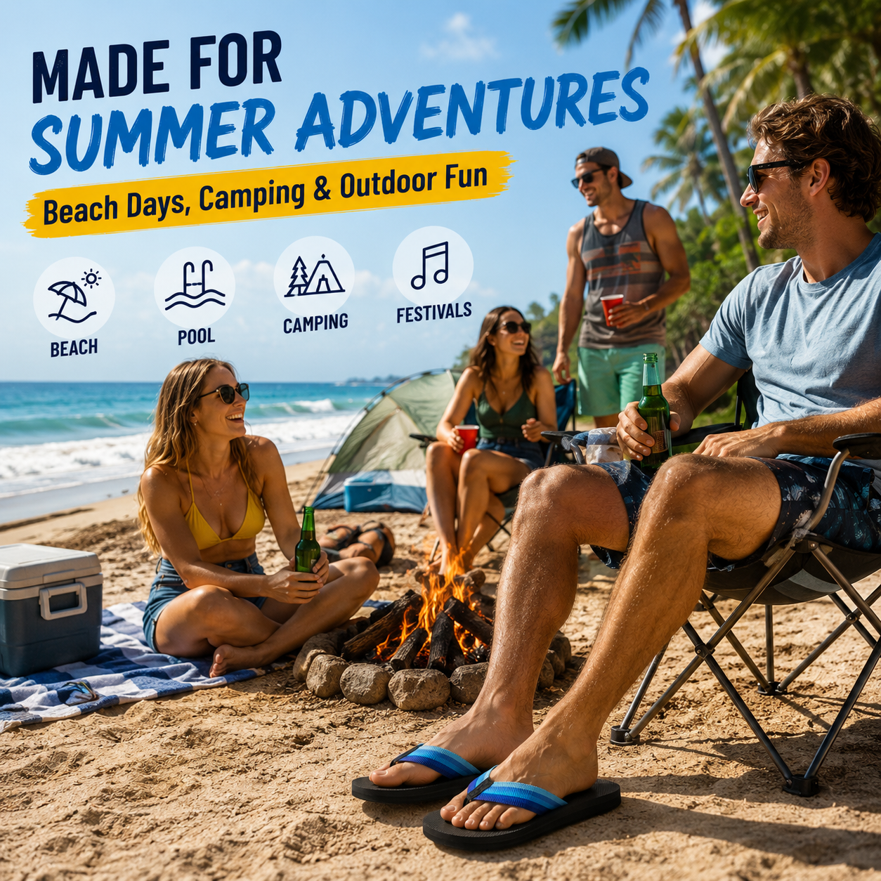 🚨50% OFF 🚨 Epic Beach Prank! Novelty Middle Finger Footprint Flip Flops 🏖️🖕