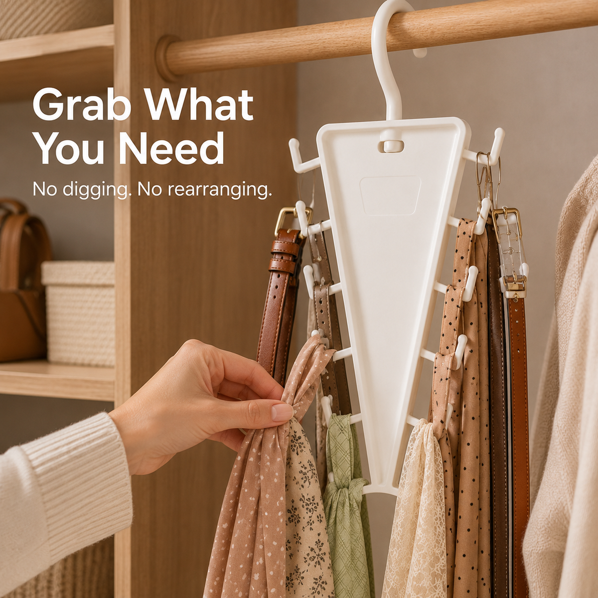 🎁 BUY 1 GET 1 FREE! 👔 12-Hook Rotating V-Hanger ✨