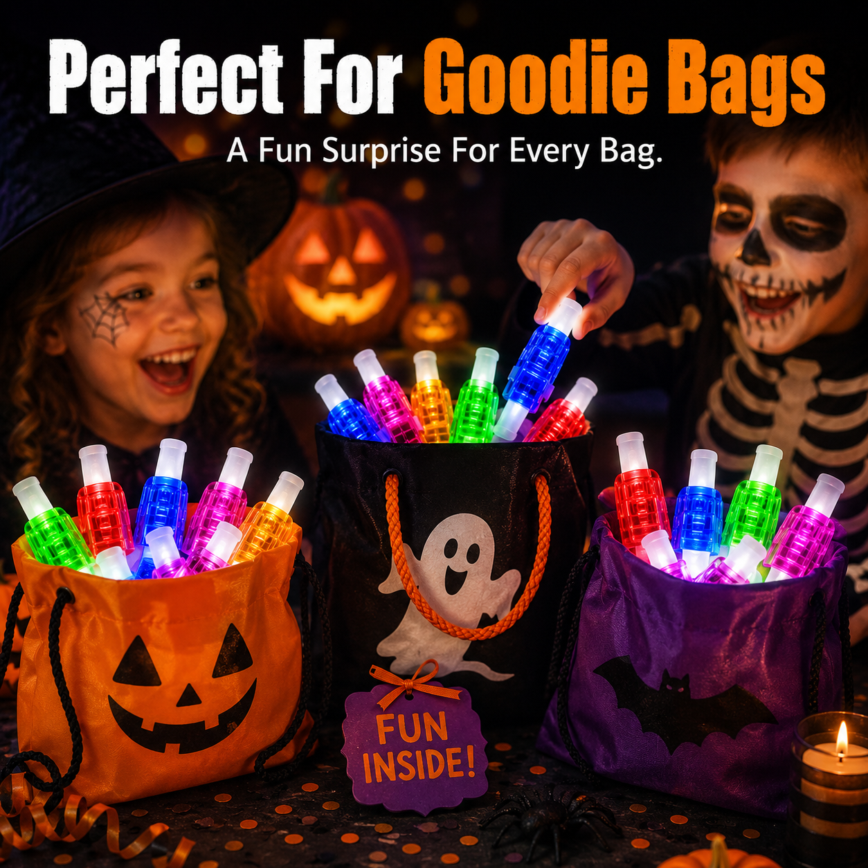 🎃 36-Piece Halloween LED Finger Projection Lights Set for Party Favors 👻